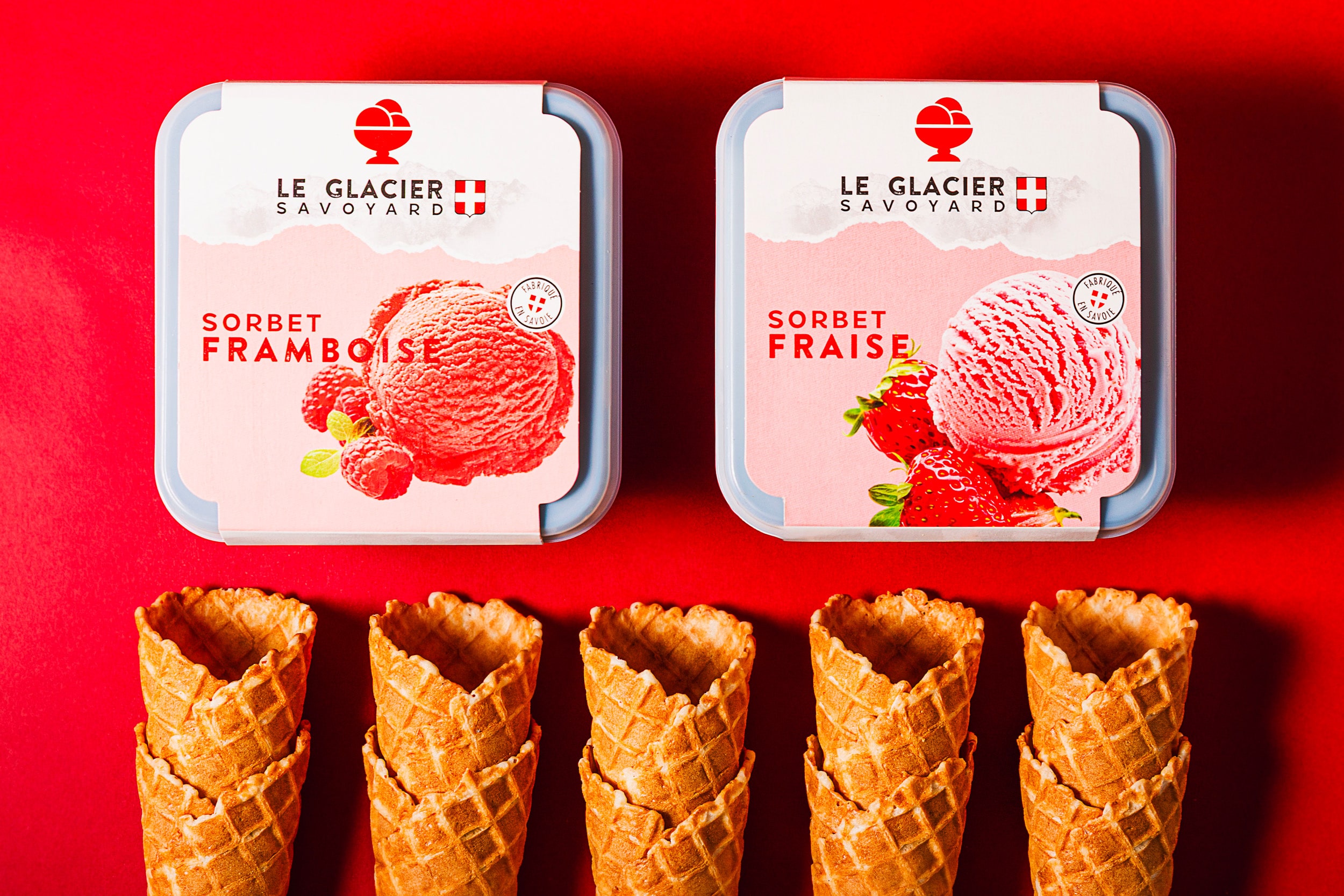 le glacier savoyard glace framboise fraise